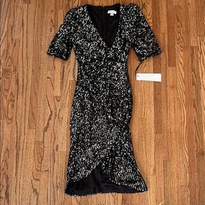 NWT Calvin Klein Sequin Black Dress